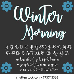 Vector set of hand drawn fonts ABC letters typeface