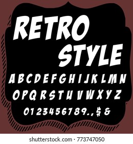 Vector set of hand drawn fonts ABC letters typeface 