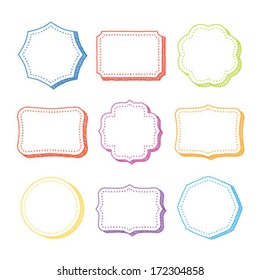 Vector set of hand drawn frames