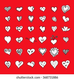 Vector set of Hand drawn hearts,heart vector,heart icon,heart shape, hearts shapes,hearts vector,hearts icon,hearts icon vector,heart shape vector,hearts background,heart doodle,heart vector sketch,14