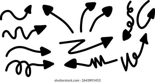 vector set of hand drawn ink splashes