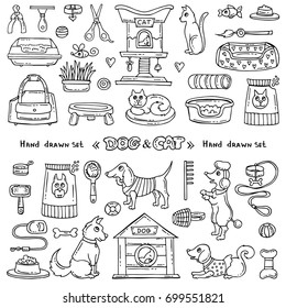 Vector Set Hand Drawn Isolated Doodles Stock Vector (Royalty Free ...