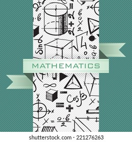 Vector set of hand drawn mathematics elements