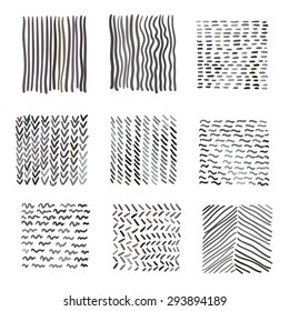 Vector Set of Hand Drawn Textures
