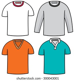 vector set of hand drawn t-shirt