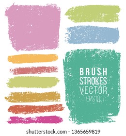 Vector set of hand drawn wax crayon strokes various rectangular shape for backdrops. Colorful artistic hand drawn backgrounds. Hand drawn list, elements for design.