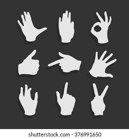 Vector Set Hand Symbols