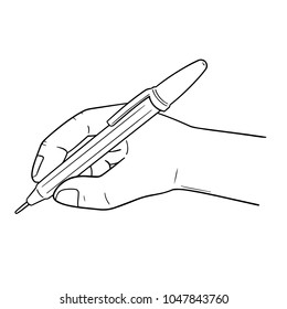 vector set of hand writing with pen