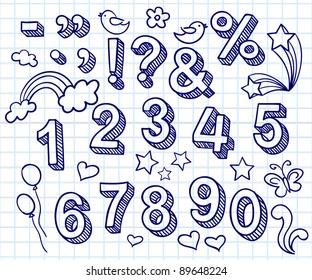 Vector set with hand written ABC letters