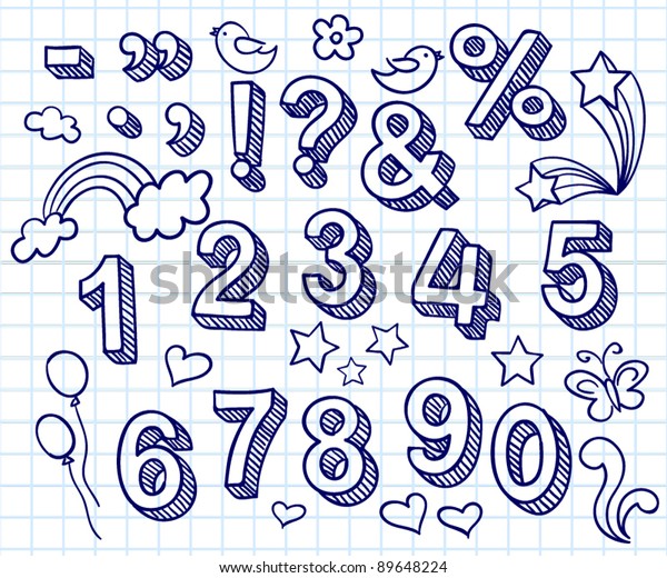 Vector Set Hand Written Abc Letters Stock Vector (Royalty Free) 89648224