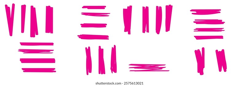 Vector set of hand-drawn cartoony expression sign doodle, curve directional arrows, emoticon effects design elements, cartoon character emotion symbols, cute decorative brush stroke lines.