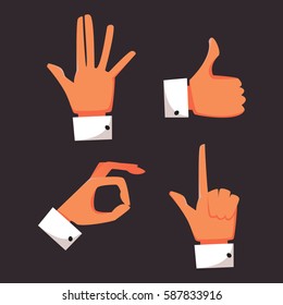 Vector set hands.