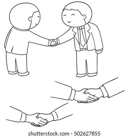 vector set of handshake