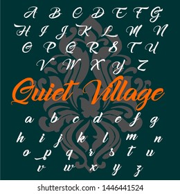 Vector set of handwritten ABC letters
