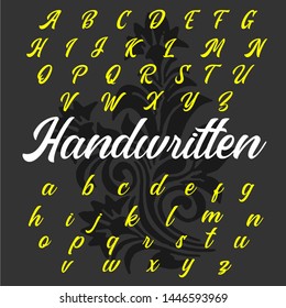 Vector set of handwritten ABC letters