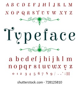 Vector set of handwritten ABC letters, numbers and symbols. Handcrafted vector script alphabet calligraphy font, letters named Typeface