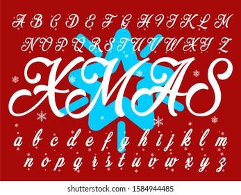 Vector set of handwritten alphabet letters