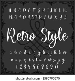 Vector set of handwritten alphabet letters 