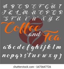 Vector set of handwritten alphabet letters 