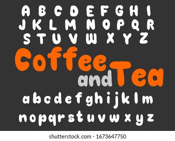 Vector set of handwritten alphabet letters 