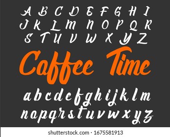 Vector set of handwritten alphabet letters 