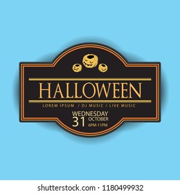 vector set of happy halloween vintage badges, emblems and labels. halloween party templates