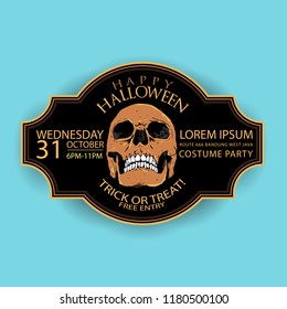 vector set of happy halloween vintage badges, emblems and labels. halloween party templates