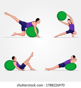 Vector set of happy man dancing