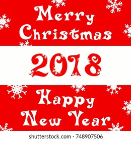 Vector set of Happy New Year 2018 vintage