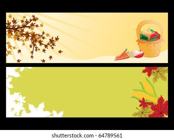 conjunto vectorial de banner del día de acción de gracias feliz