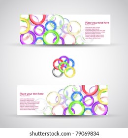 vector set header card design