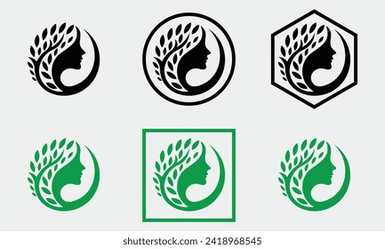 vector Set Health Care Logo Modern	
