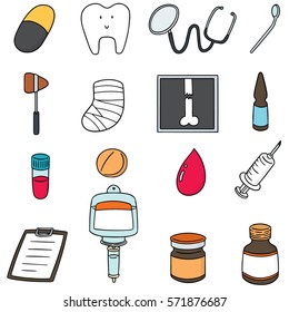 vector set of healthcare icon