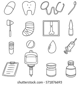 vector set of healthcare icon