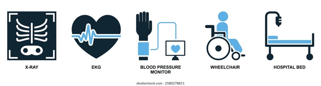 vector set of healthcare icons, medical or medicine medication, emphasizing healthcare and wellness pictogram symbol ui and ux design, glyphs