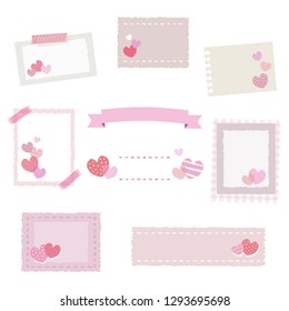 Vector set of heart frames