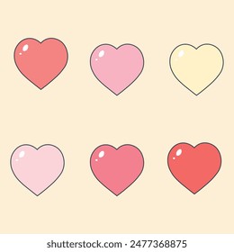  vector set of heart symbols, ideal for logos and icons. Featuring romantic, elegant, and minimalist designs, these icons convey love and sophistication. Perfect for enhancing brand identity across di