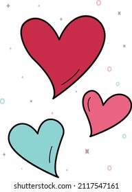 A vector set of heart symbols used for magazines and books. A decorative element for Valentine is Day celebrations and weddings. For websites and interfaces, mobile applications, icons, postcards.