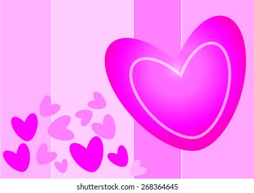 Vector set of hearts, various forms for design .