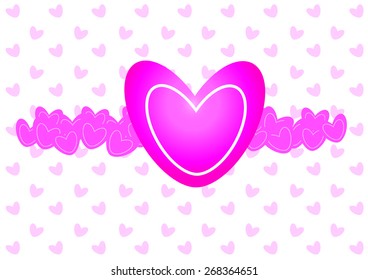 Vector set of hearts, various forms for design .