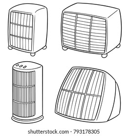 vector set of heater