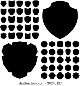 Vector set of heraldic symbols