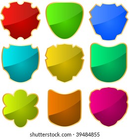 Vector set of heraldic symbols