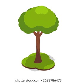 Vector Set of High-Quality Isometric Tree Illustration for Nature and Environment Themes.