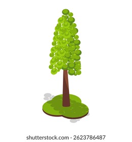 Conjunto vetorial de ilustração de árvore isométrica de alta qualidade para temas da natureza e do ambiente.