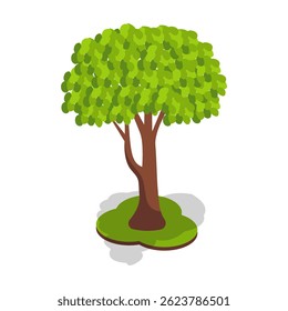 Vector Set of High-Quality Isometric Tree Illustration for Nature and Environment Themes.