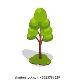 Vector Set of High-Quality Isometric Tree Illustration for Nature and Environment Themes.