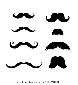 Vector Set Of Hipster Mustache