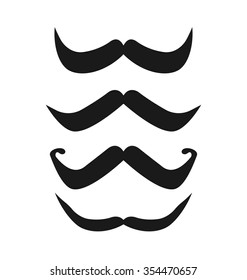 Vector set of hipster mustache