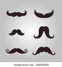 Vector set of hipster mustache